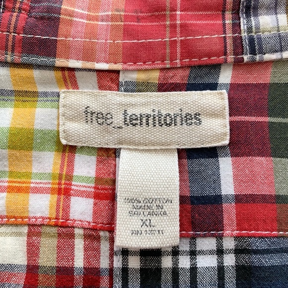 Free_Territories Madras Button Up Shirt - Picture 8 of 12